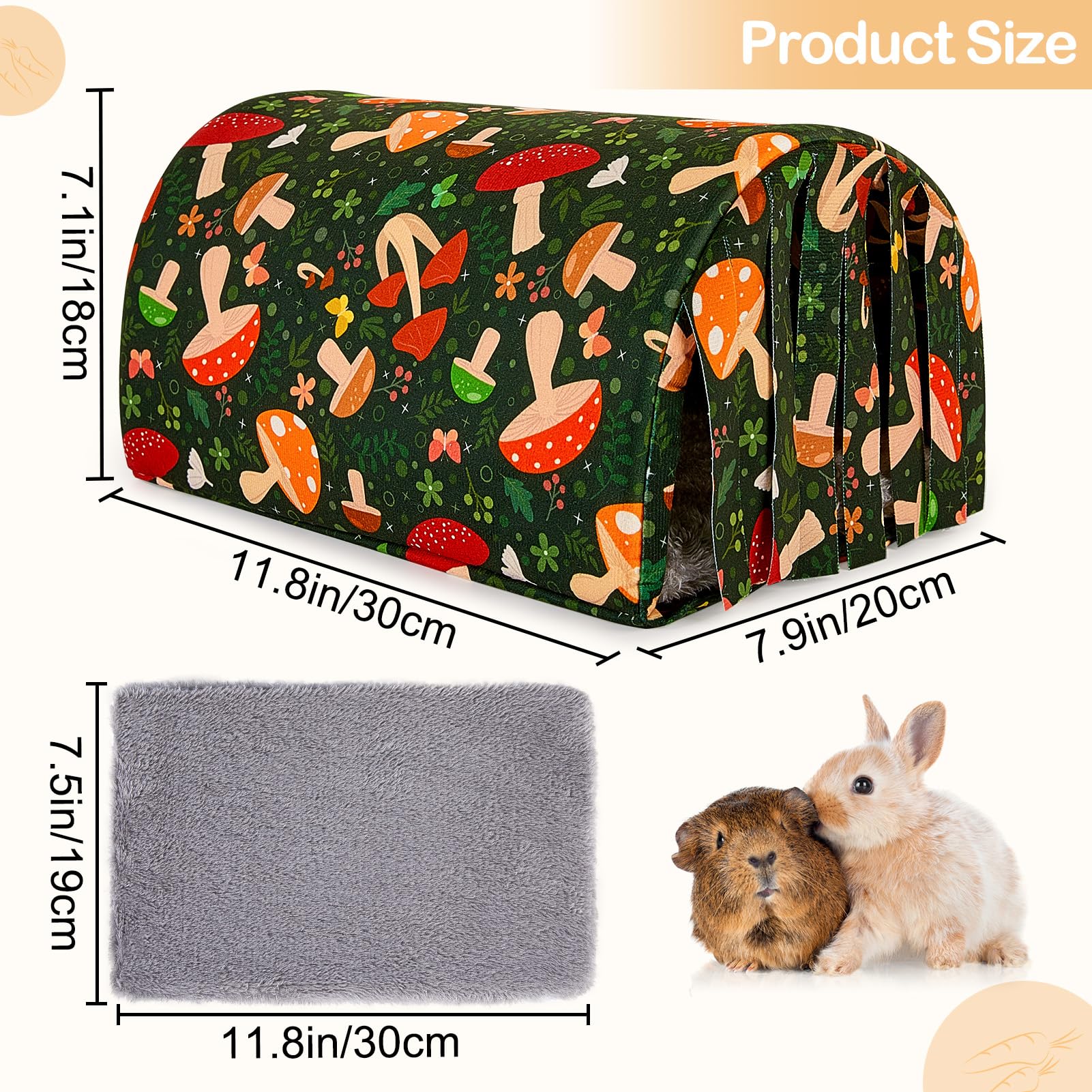Glittme small pet living space mushroom offers compact, versatile shelter for activity.