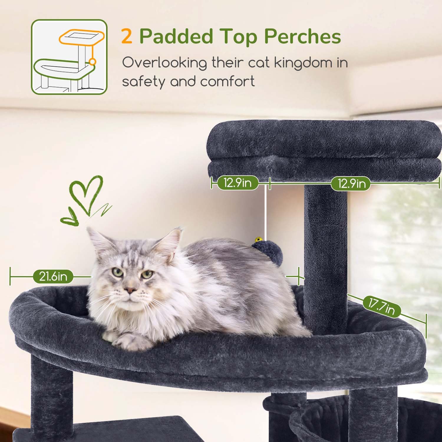 Globlazer 6 full sisal posts promote healthy scratching and furniture protection.