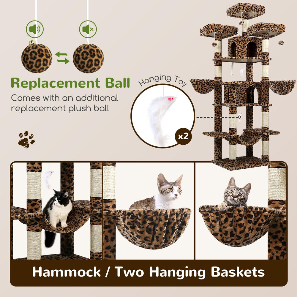 Globlazer Big Cat Tower leopard print enhances stylish indoor habitat