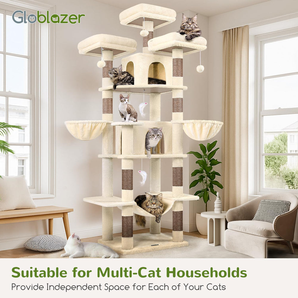 Globlazer Big Cat Tower in living room setup for pet enrichment