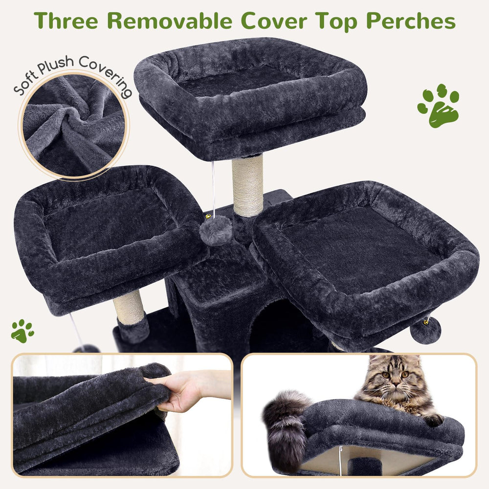 Globlazer Big Cat Tower top perches offer elevated views for relaxed lounging.