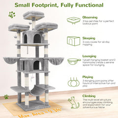 Globlazer Big Cat Tower top perches provide elevated observation and lounging
