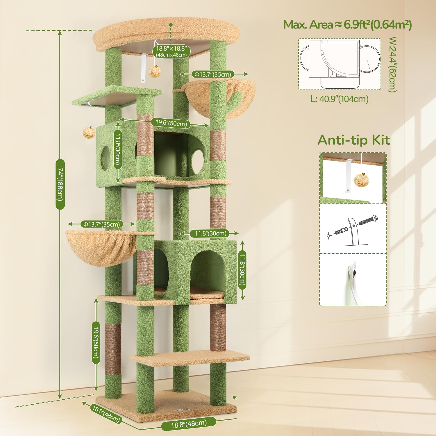 Globlazer hanging baskets offer cozy resting spots for cats.