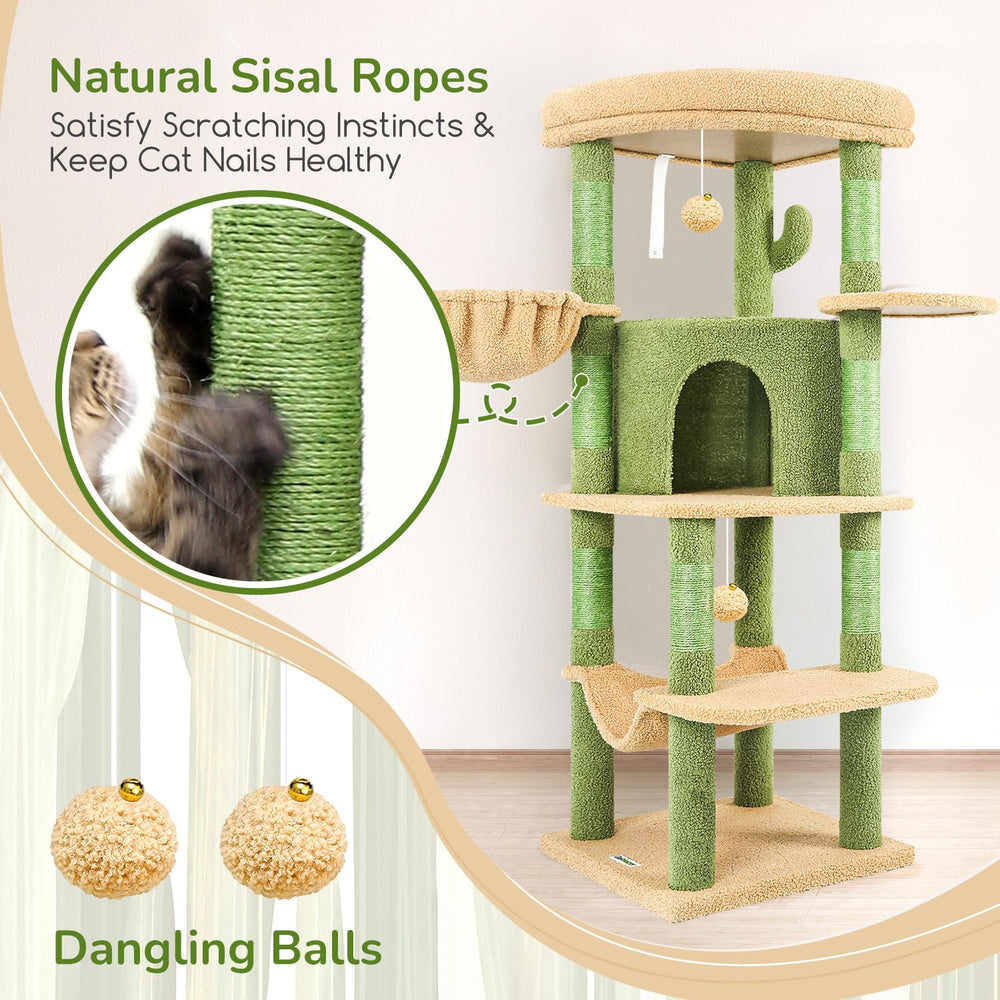 Globlazer Cactus Corner Cat Tree hanging basket for perch and nap