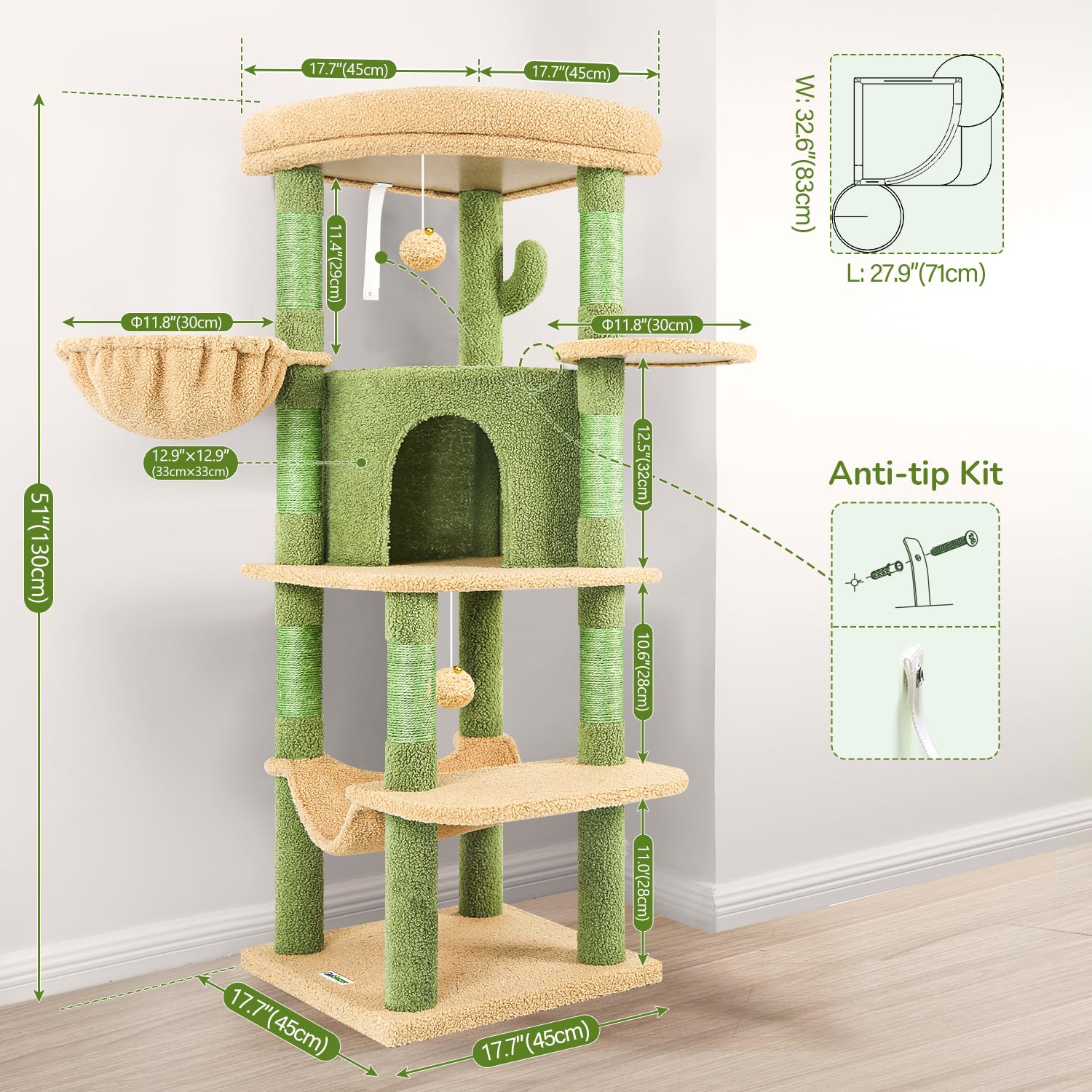 Globlazer Cactus Corner Cat Tree spider toy adds interactive fun
