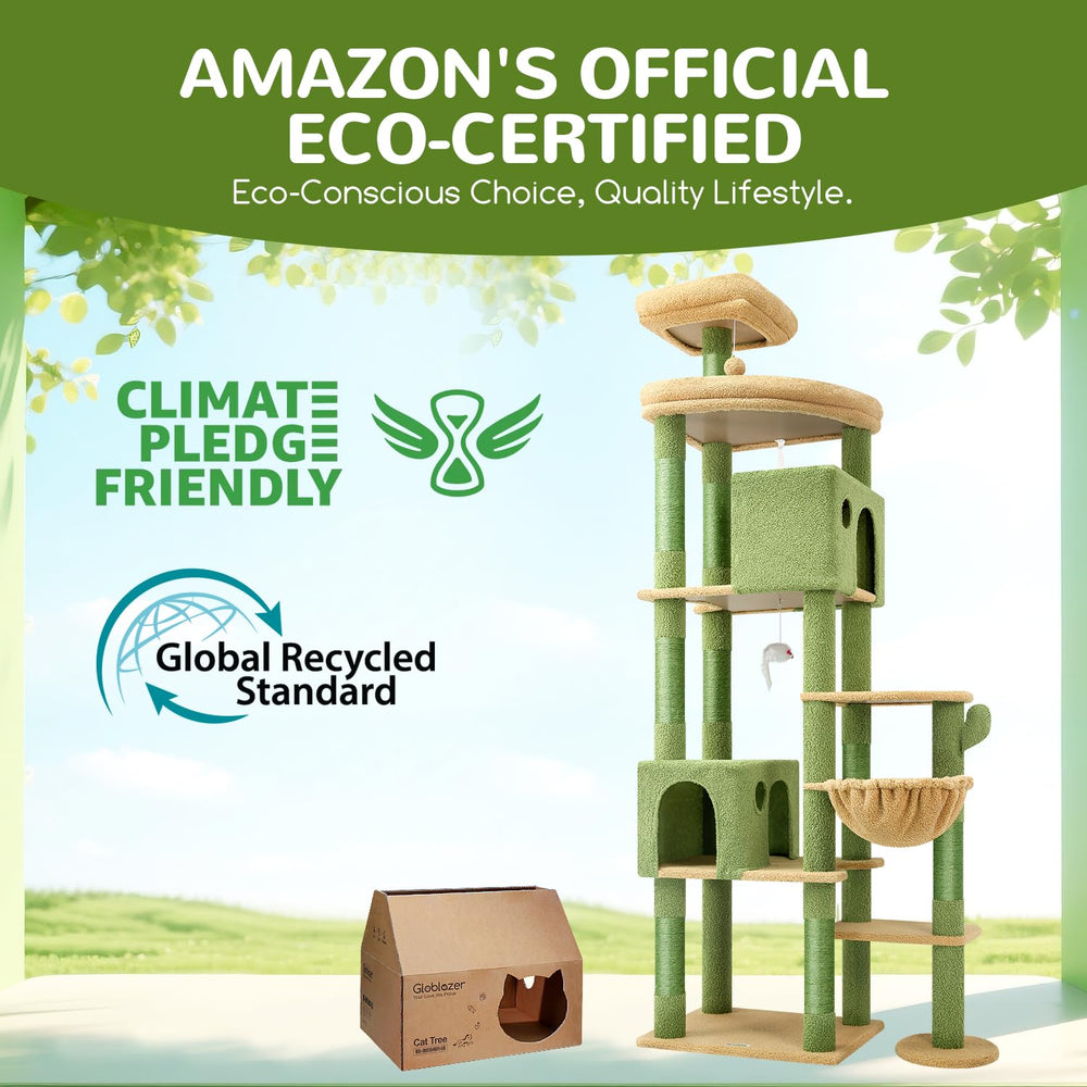 Globlazer Cactus Giant Cat Tree Toys—hanging mouse toys for interactive play