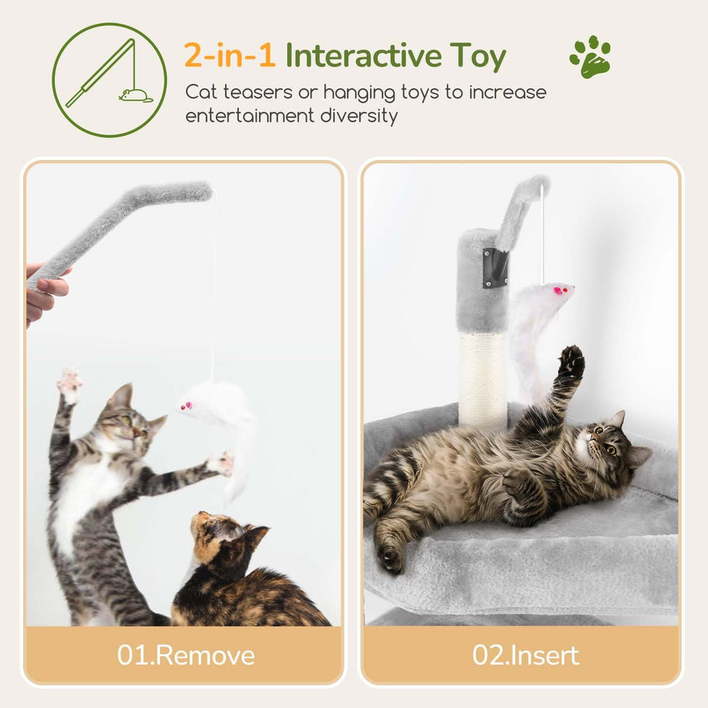 Globlazer cat teaser wand and hanging toy boost interactive play