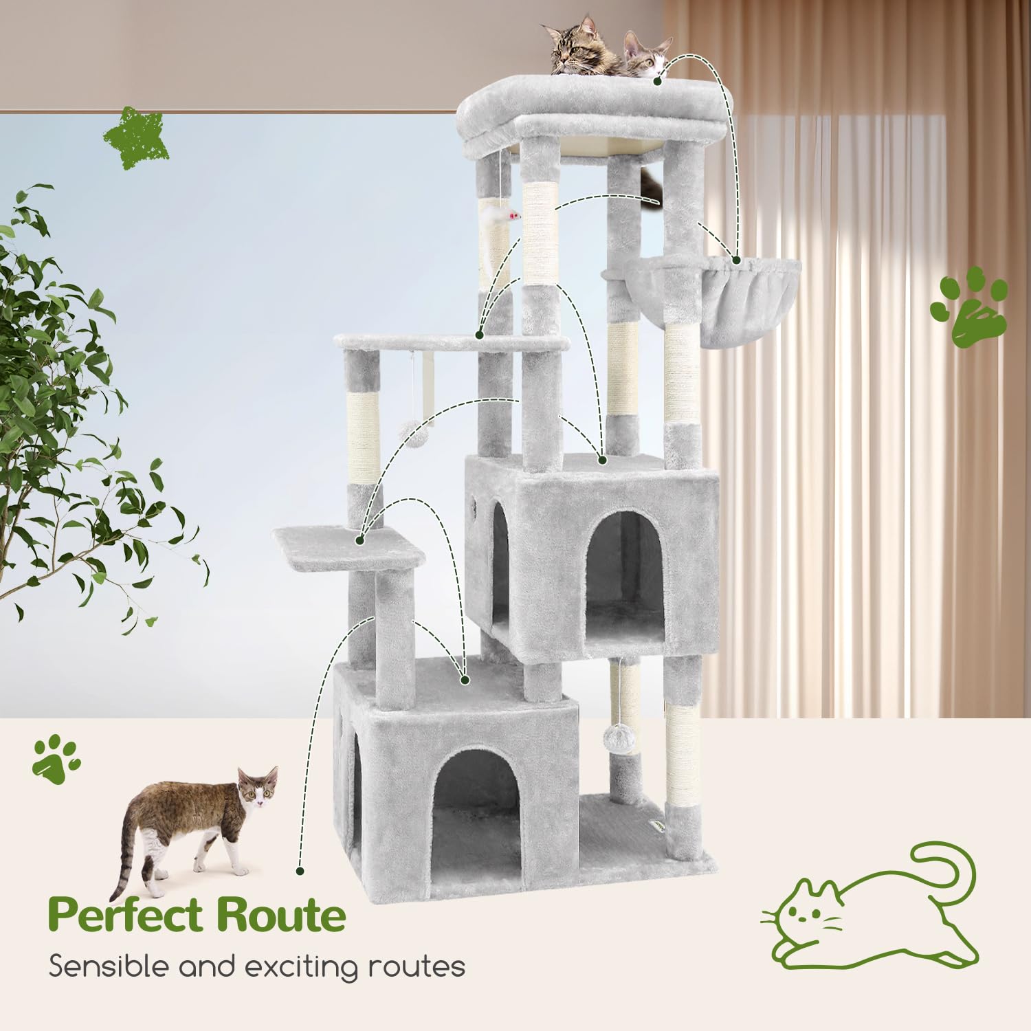 Globlazer cat tower assembly guide helps quick setup.