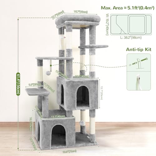 Globlazer cat tower base stability ensures steady footing during active play