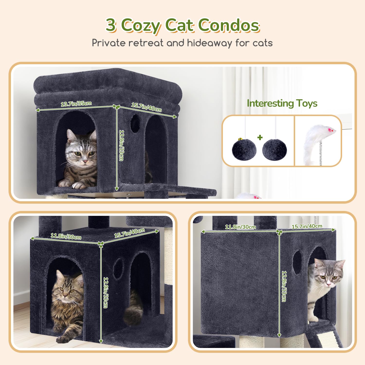 Globlazer cat tower large basket bed offers cozy lounging for naps