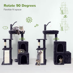 Globlazer bottom condo large space provides cozy hideouts for bigger cats.