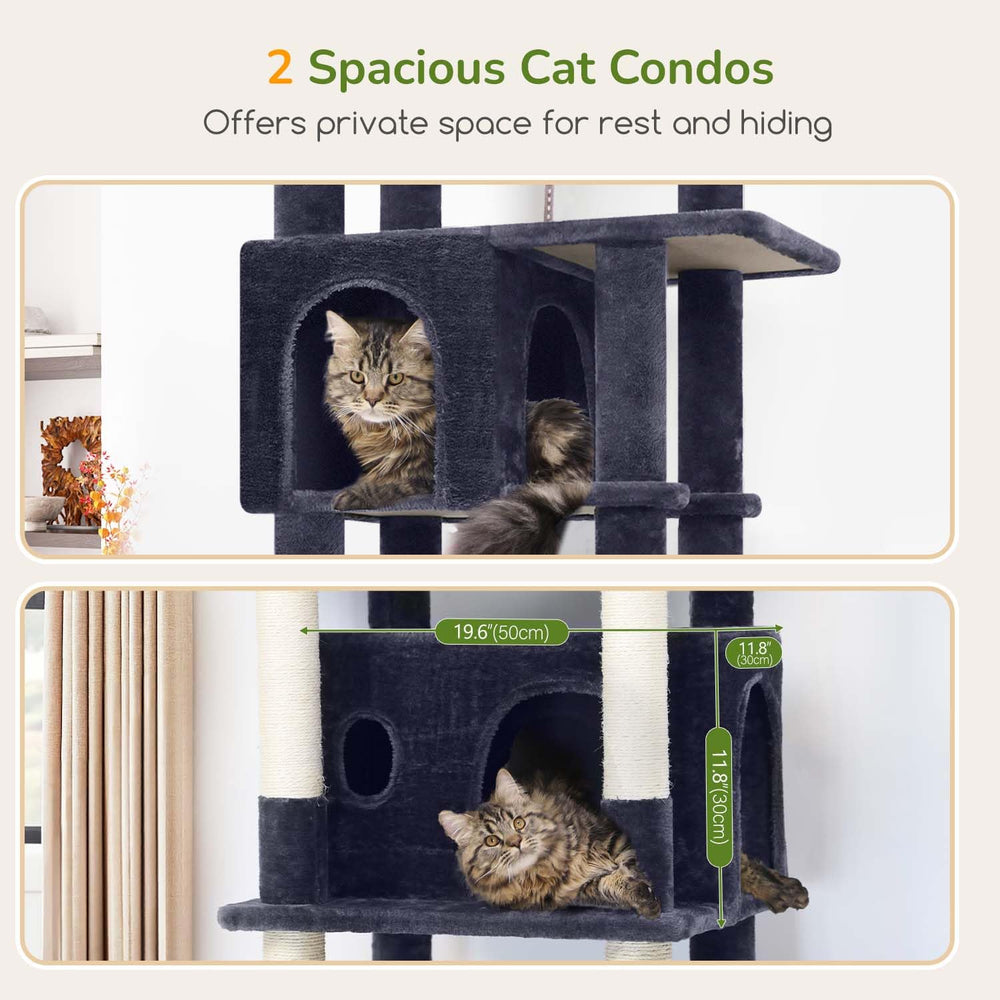 Globlazer cat-tower condos provide private retreats with easy vertical access.