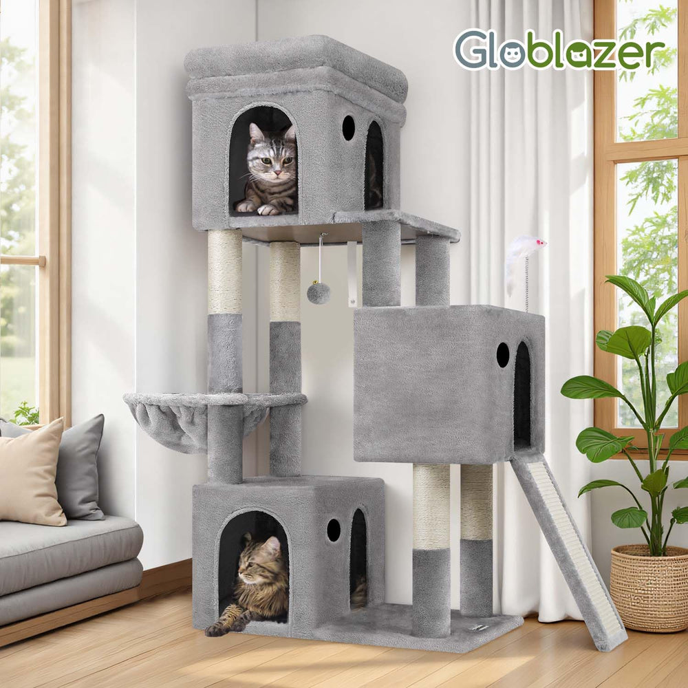 Globlazer cat tower enlarged base enhances overall stability