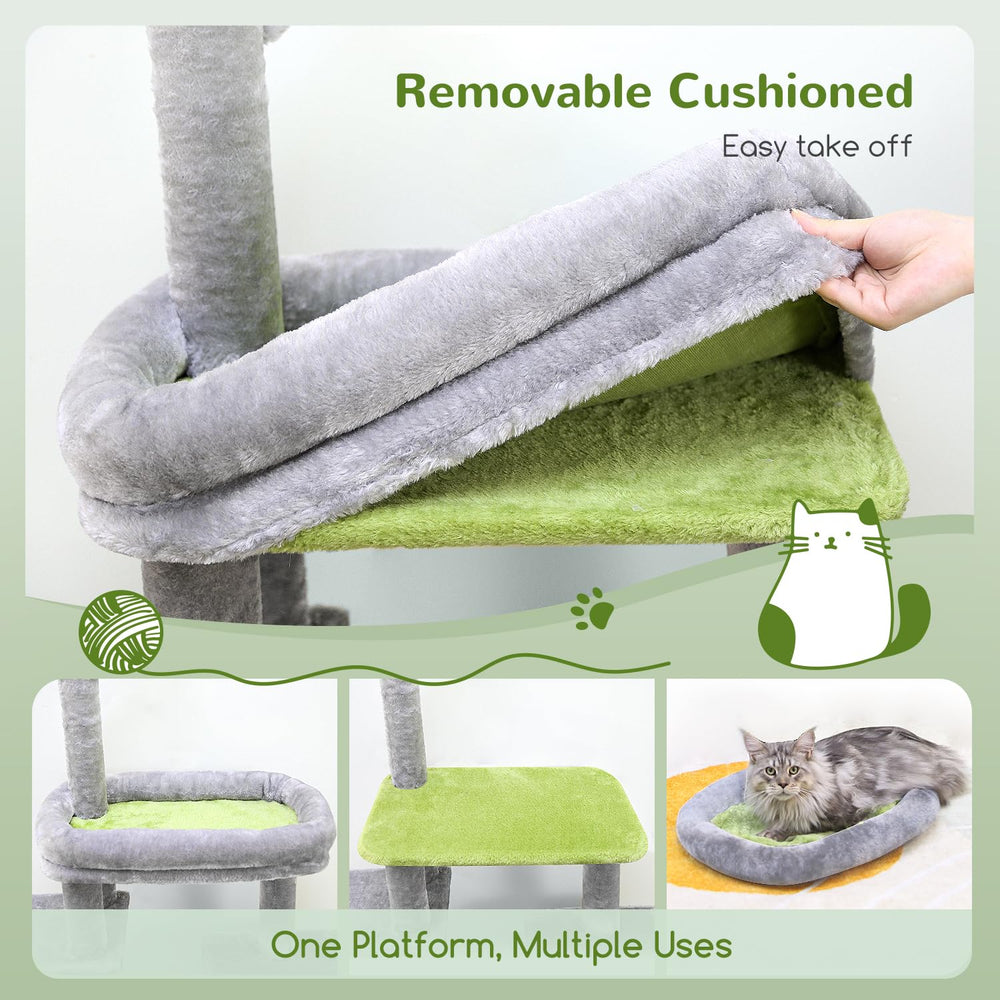 Globlazer cat tower rotating base adds stability and playful exploration.