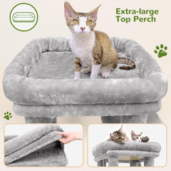Globlazer cat tower scratching posts promote claw maintenance and furniture protection