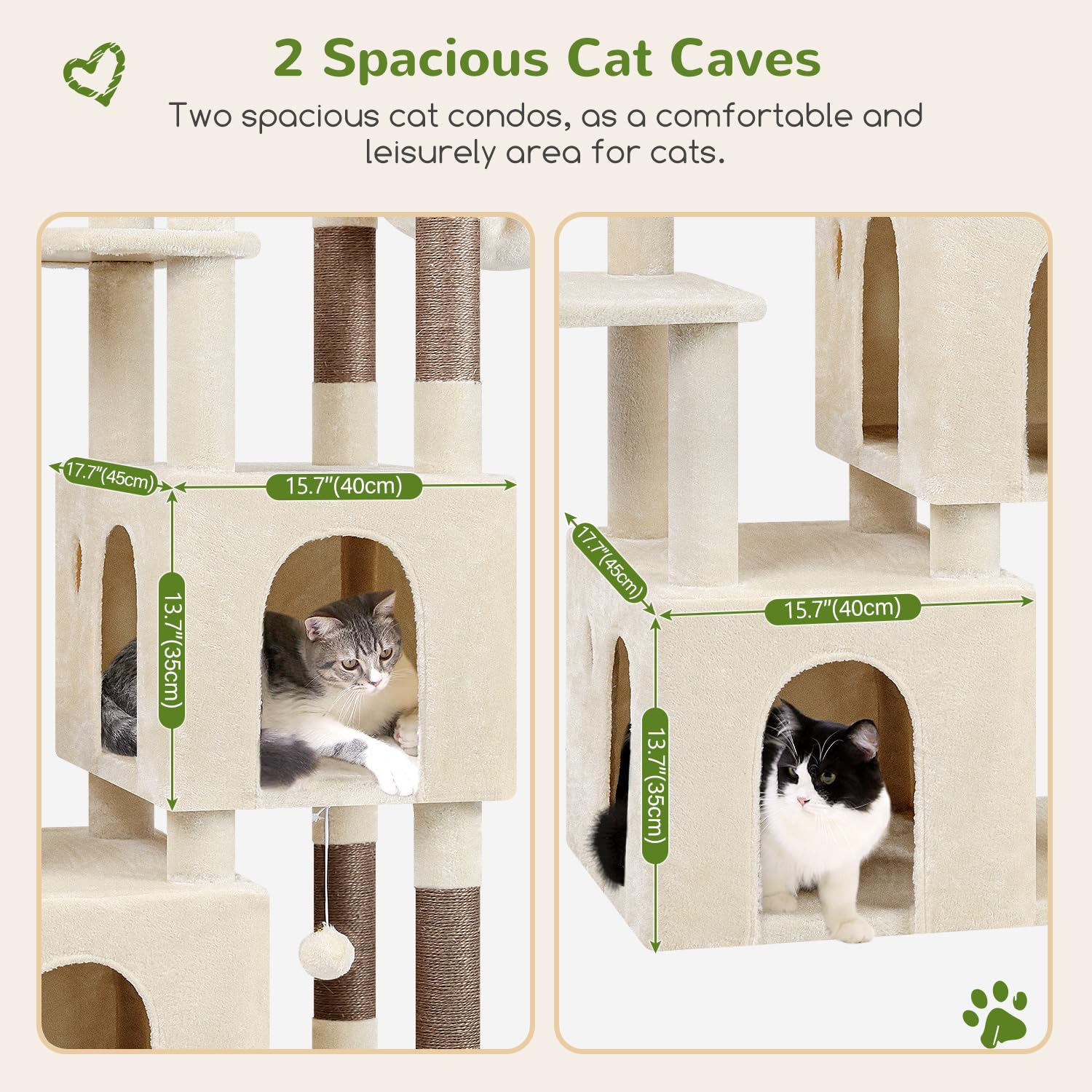 Globlazer cat tower with seven sisal posts promotes healthy scratching and furniture protection.