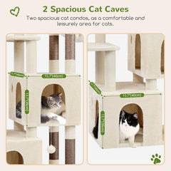 Globlazer cat tower with seven sisal posts promotes healthy scratching and furniture protection.
