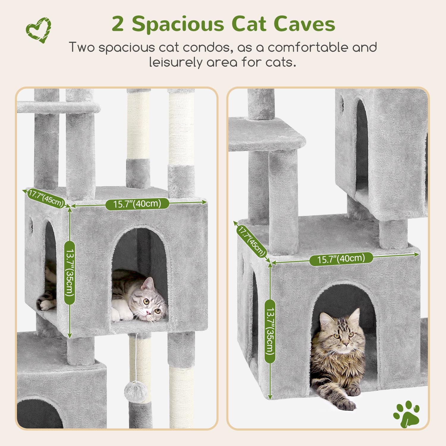 Globlazer cat tower seven natural sisal posts help keep claws healthy and furniture safe.