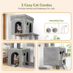 Globlazer cat tower sisal posts encourage scratching and claw maintenance