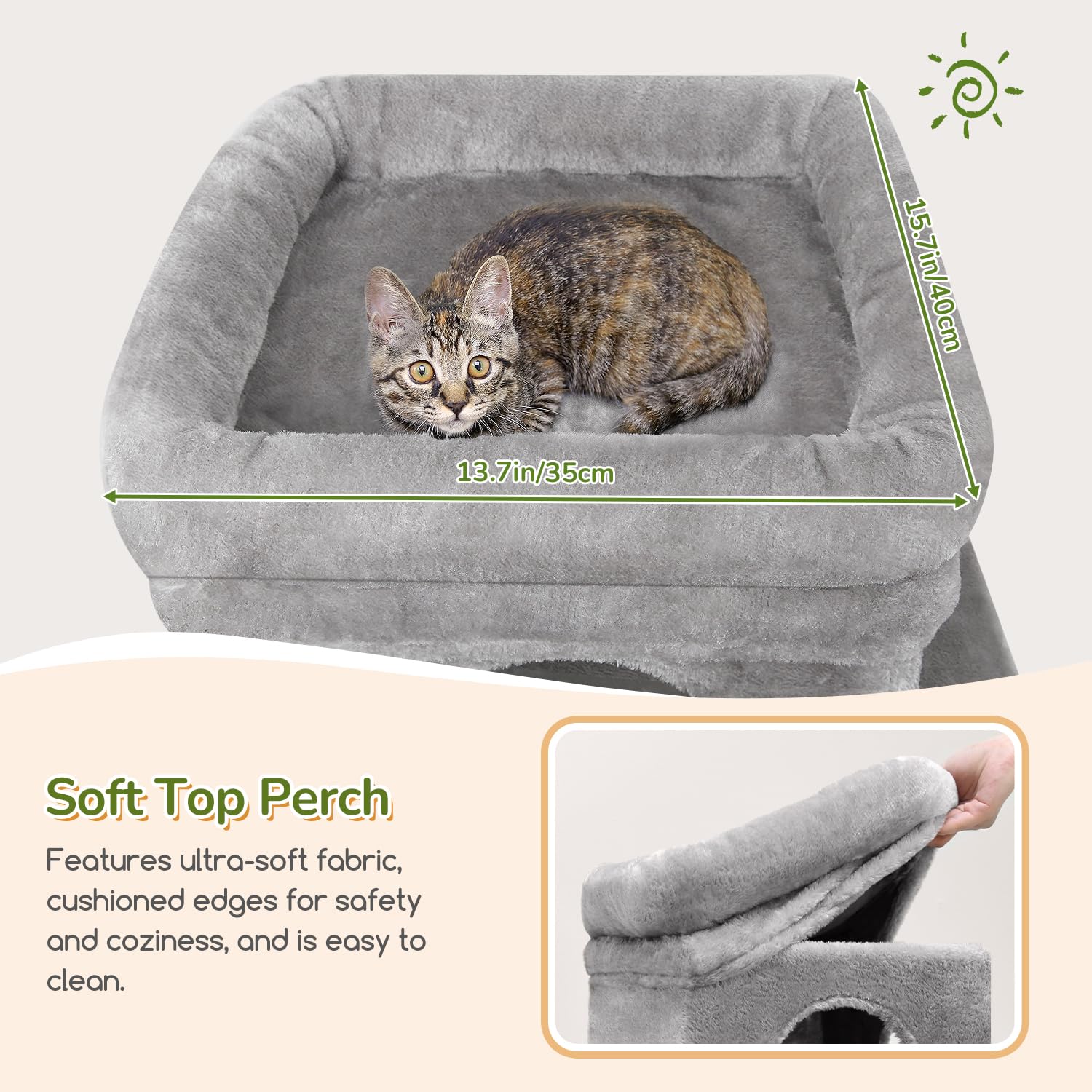 Globlazer cat tower three-level design offers varied resting spots for cats