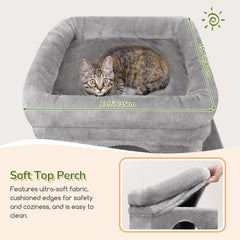 Globlazer cat tower three-level design offers varied resting spots for cats