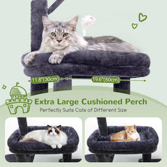 Globlazer top perch plush cover delivers warm, luxurious lounging for calm cats.