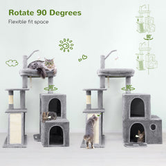 Globlazer cat tower top perch with plush cover offers warm lounging for big cats.