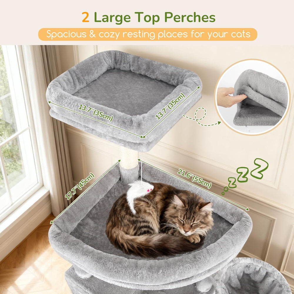 Globlazer cat tree condos two large retreats for secure naps