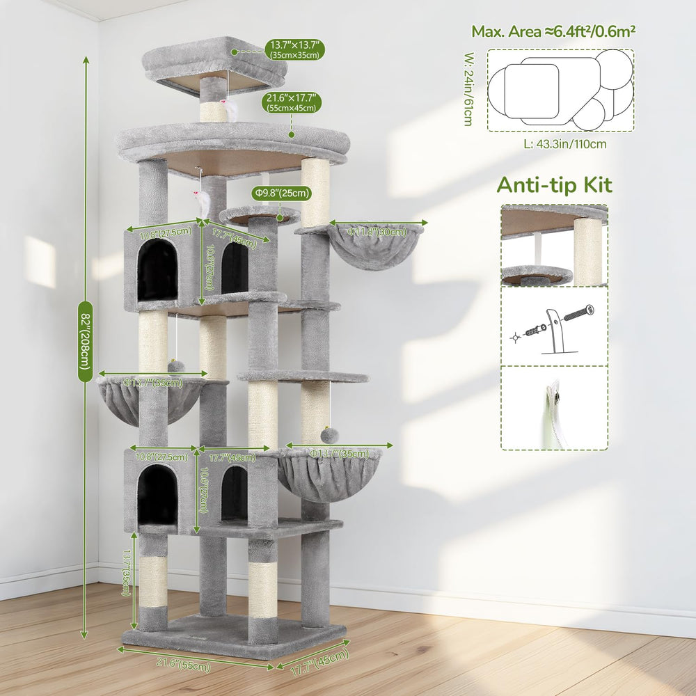 Globlazer cat tree hanging toys four built-in enrichment to encourage play
