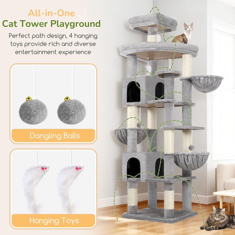 Globlazer cat tree sisal posts eight durable scratching surfaces for furniture protection