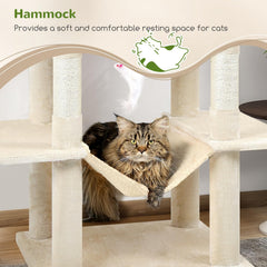 Globlazer cat tree tower hammock—cozy resting spot for relaxed naps