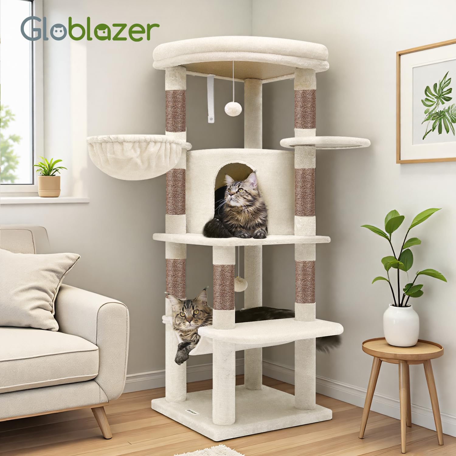 Globlazer easy-assembly design enables quick setup and cat-ready play.
