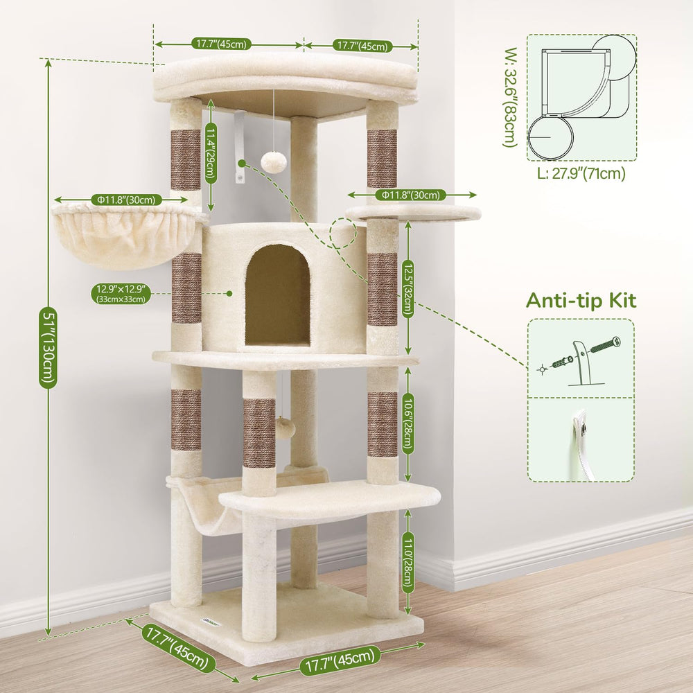 Globlazer Corner Cat Tree compact corner design saves space while fitting rooms neatly.