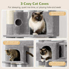 Globlazer Corner Cat Tree enlarged top platform provides extra lounging and visibility