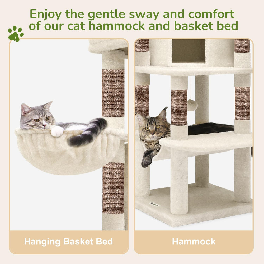 Globlazer hammock and basket offer cosy resting options and gentle swaying.