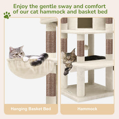 Globlazer hammock and basket offer cosy resting options and gentle swaying.