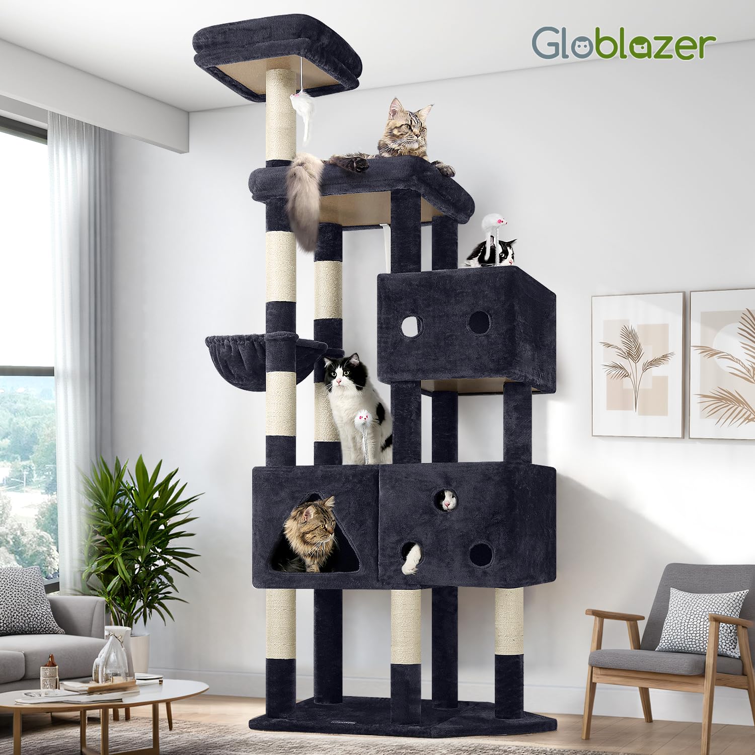 Globlazer dark-grey finish complements modern interiors while withstanding daily use