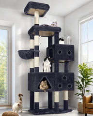 Globlazer extra-large cat tower 81 inches tall offers spacious vertical play for big cats