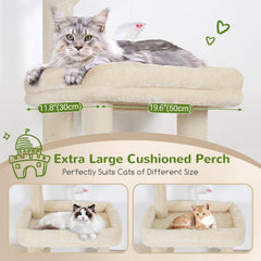 Globlazer F50 top perch with plush removable cover for cozy lounging.