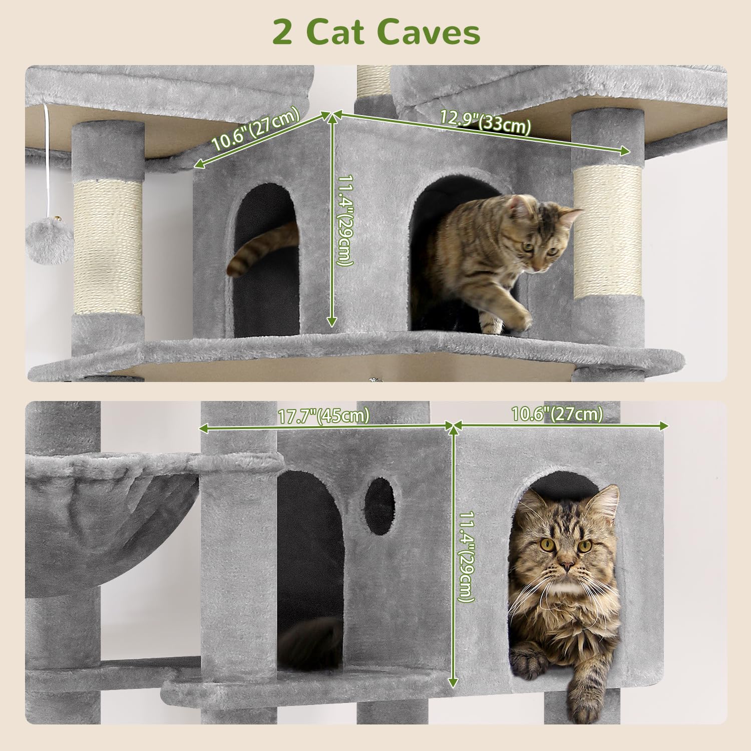 Globlazer F82 hanging baskets offer cozy lounges for cats to perch and relax.