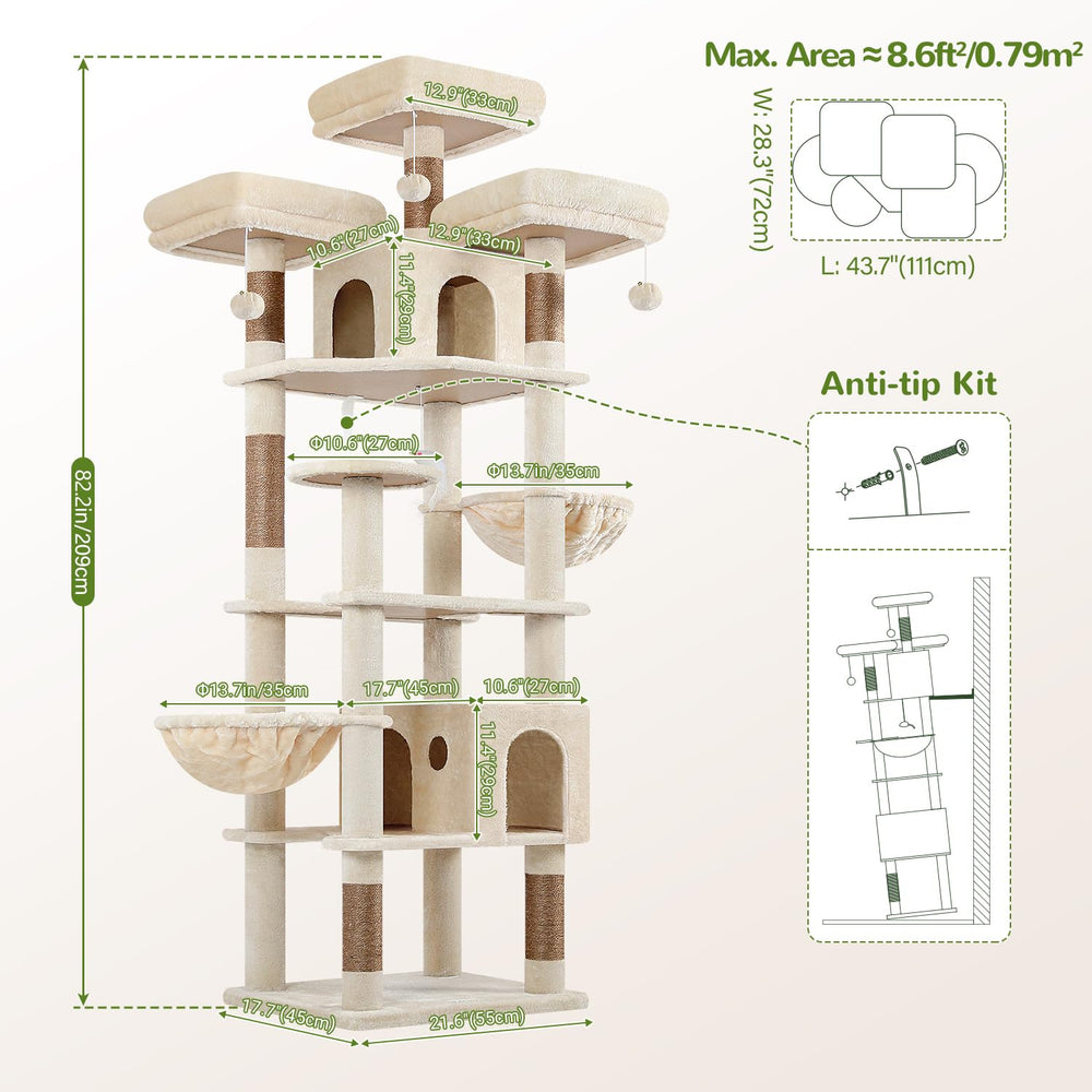 Globlazer F82 XXL cat tree room scene demonstrates enrichment in a tidy living space