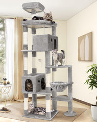 Globlazer Giant Cat Tree assembly guide shows sturdy frame and easy setup.