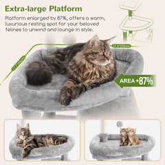 Globlazer Giant Cat Tree condos view highlights privacy for large cats.