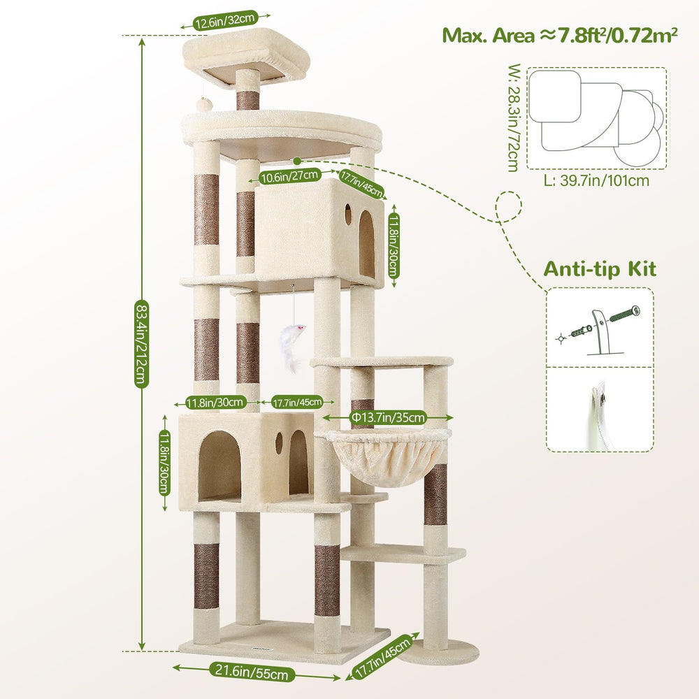 Globlazer Giant Cat Tree easy assembly with simple instructions