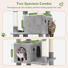 Globlazer Giant Cat Tree features nine sisal posts for satisfying scratching.
