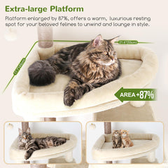 Globlazer Giant Cat Tree two-condos close-up highlights privacy for big cats
