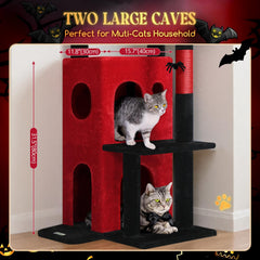 Globlazer Gothic Cat Tree space-saving design fits corners neatly
