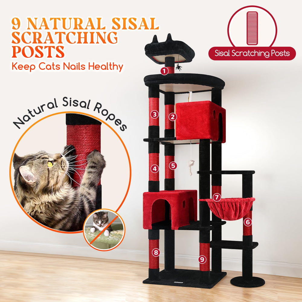 Globlazer Gothic Giant Cat Tree assembly-instructions enables quick, straightforward setup.