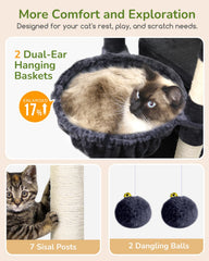 Globlazer seven sisal posts encourage healthy scratching and claw care