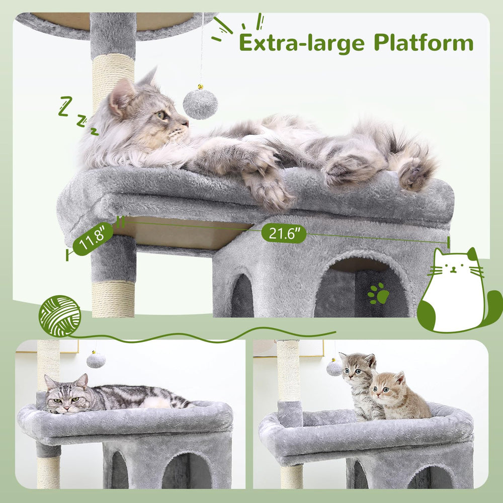 Globlazer padded platform provides spacious comfort for big cats to lounge.